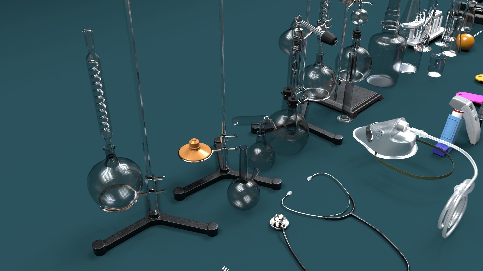 Surgery Instruments Sets Low-poly 3D model_14