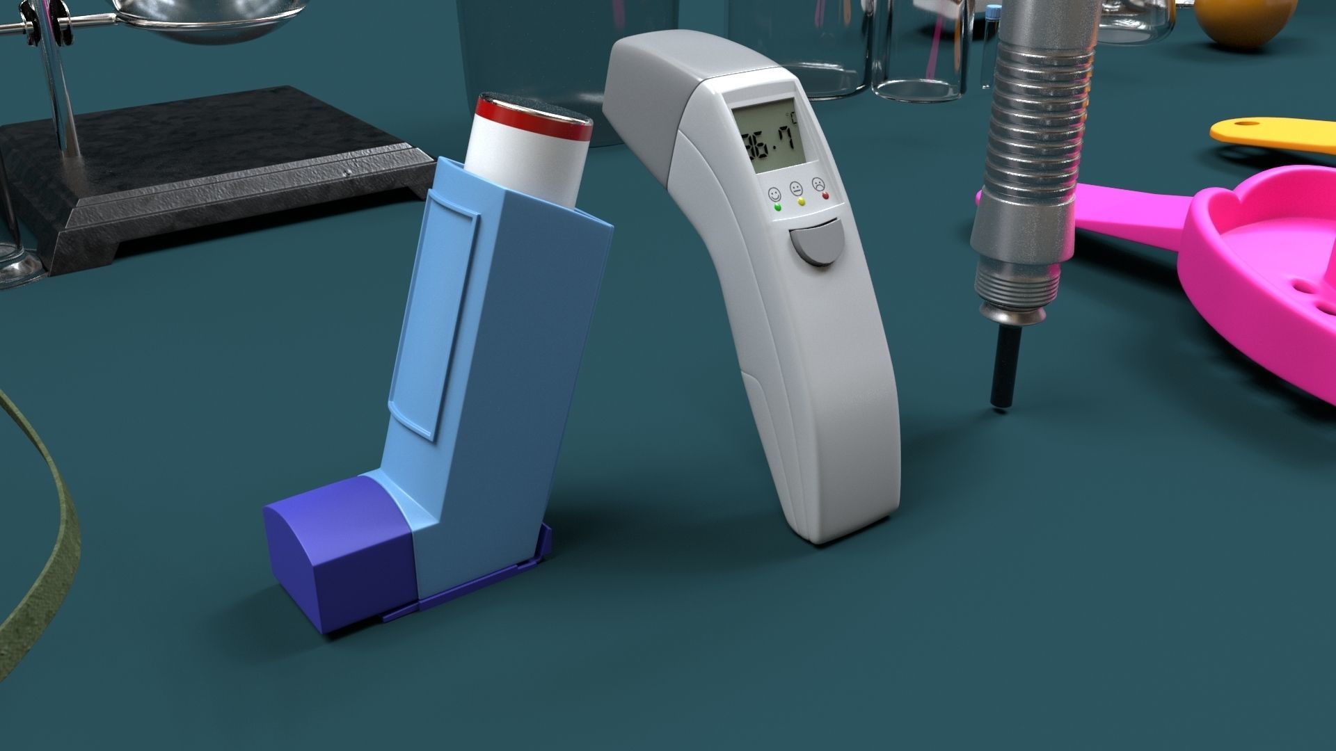 Surgery Instruments Sets Low-poly 3D model_6