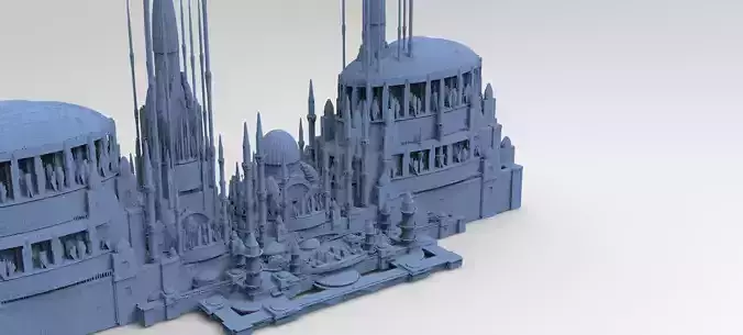 Sci fi City Dome palace model combo 