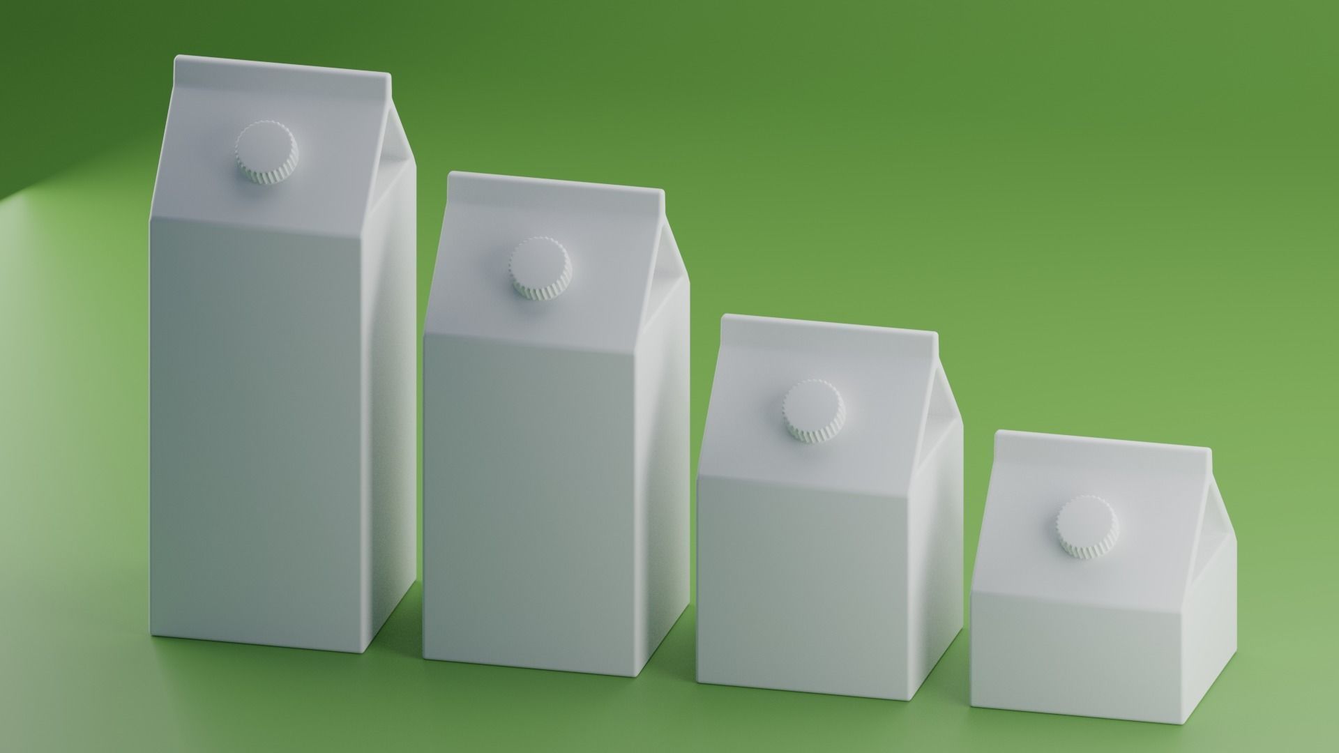 Milk Carton Box Generic Collection 3D model_6