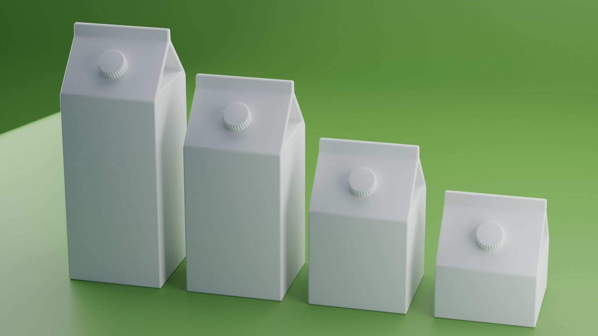 Milk Carton Box Generic Collection 3D model_7