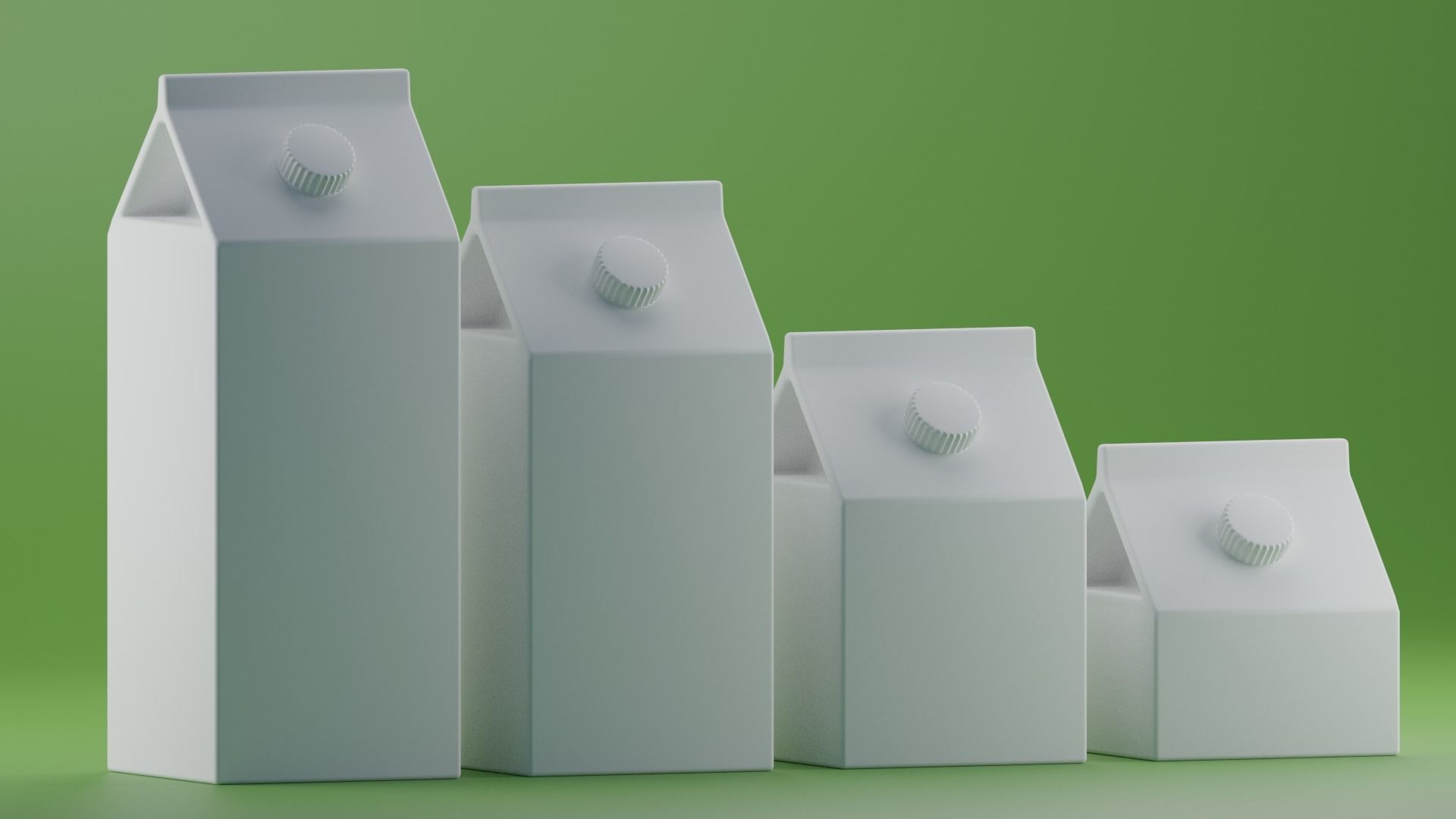 Milk Carton Box Generic Collection 3D model_5