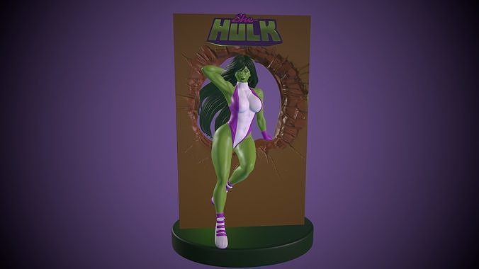 shehulk hulk statue 3D print model