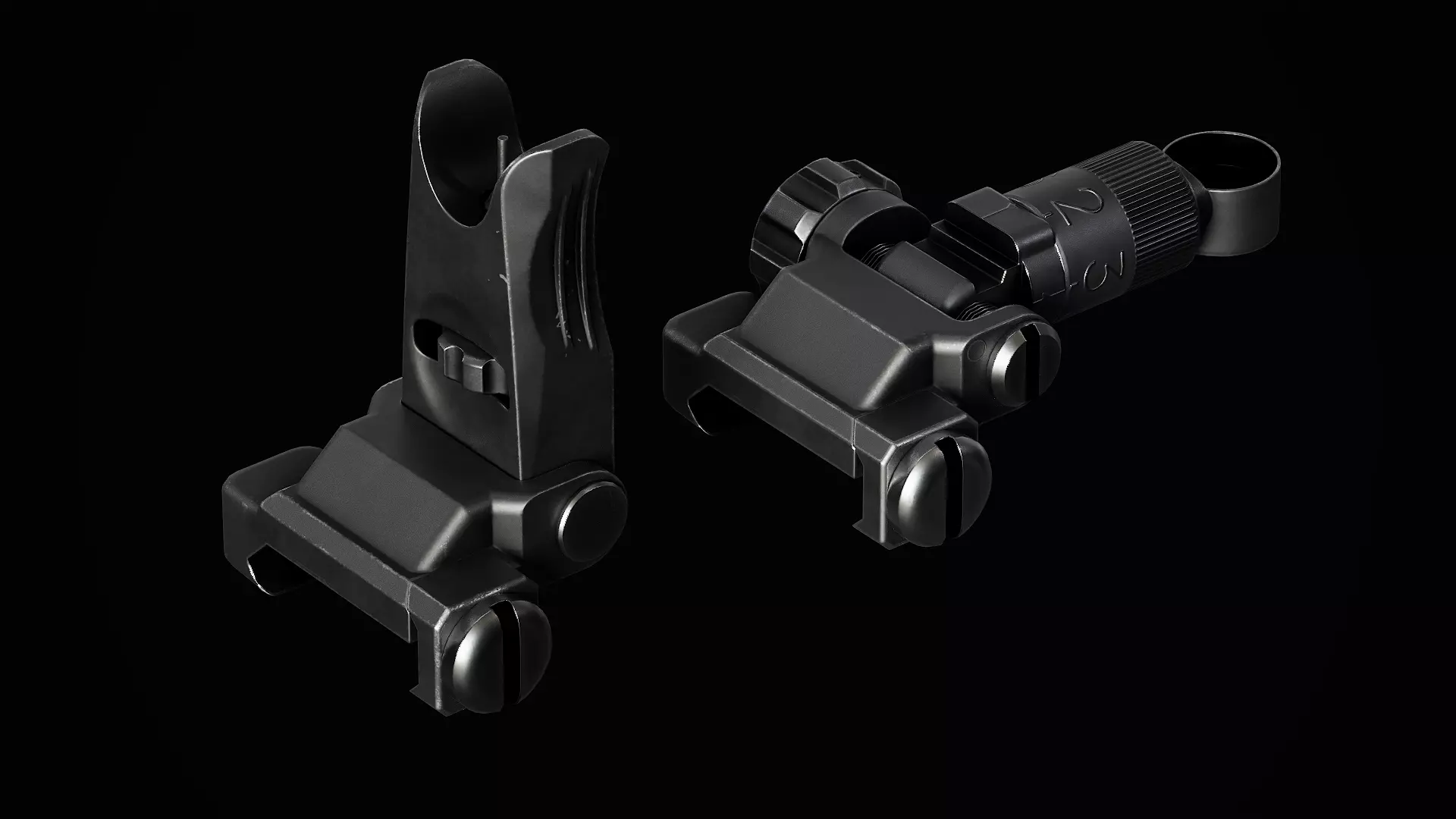 KAC Micro Sights Low-poly 3D model_0