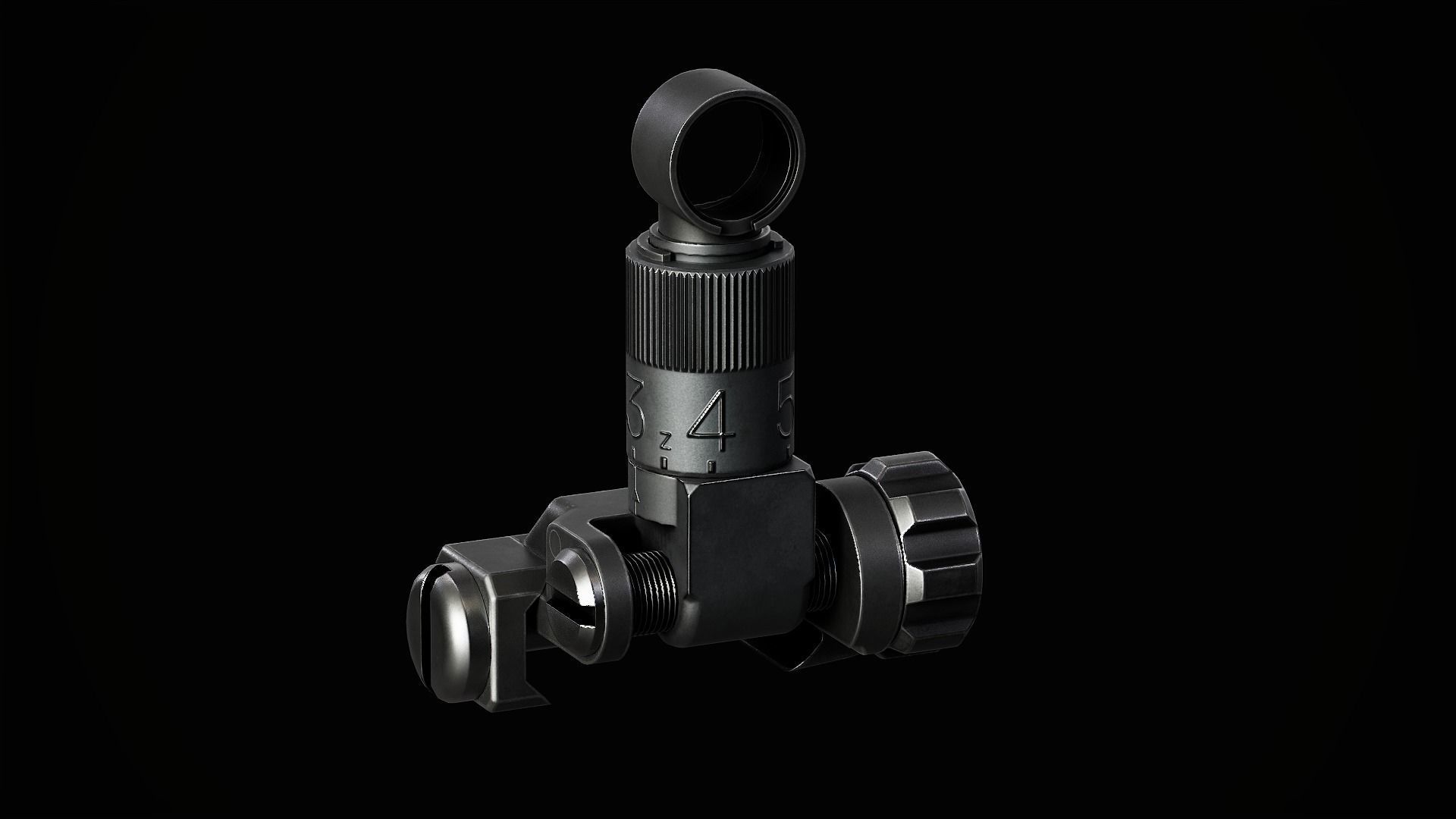 KAC Micro Sights Low-poly 3D model_8