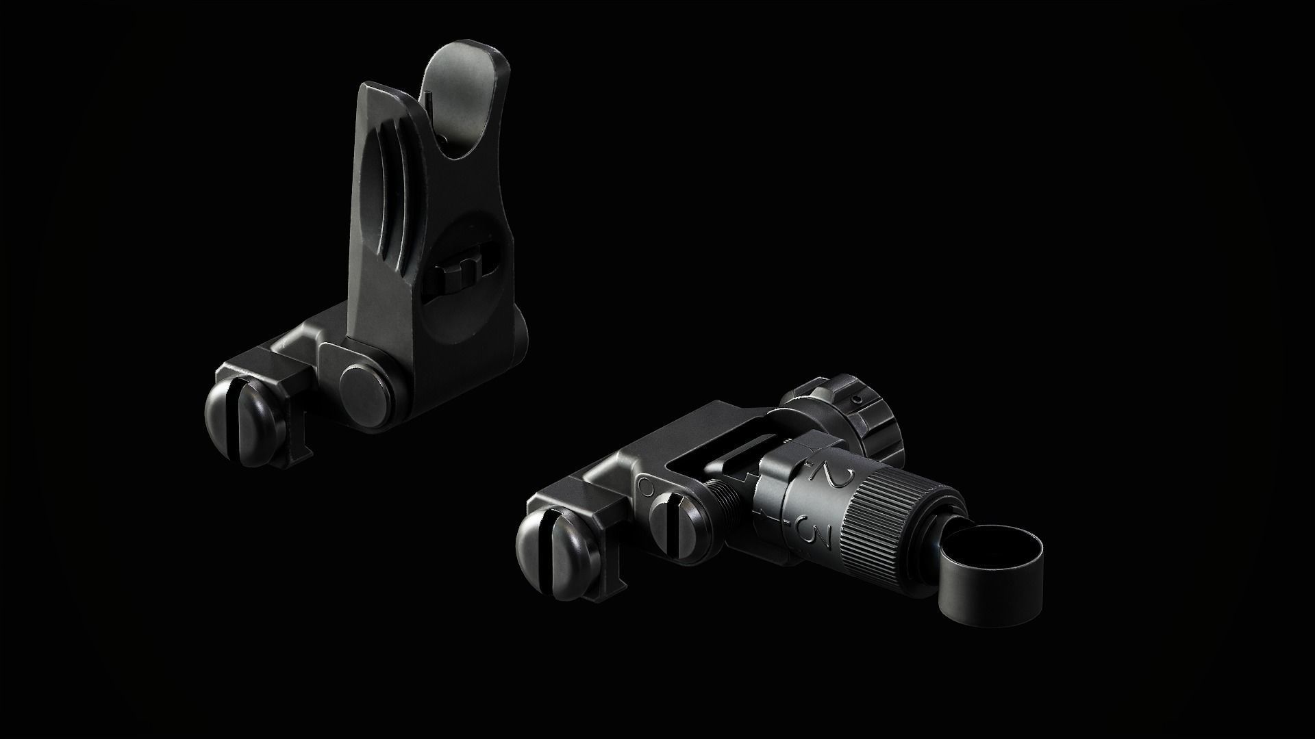 KAC Micro Sights Low-poly 3D model_1