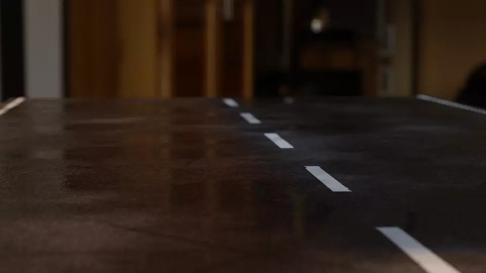 Rain on road 3D model_0