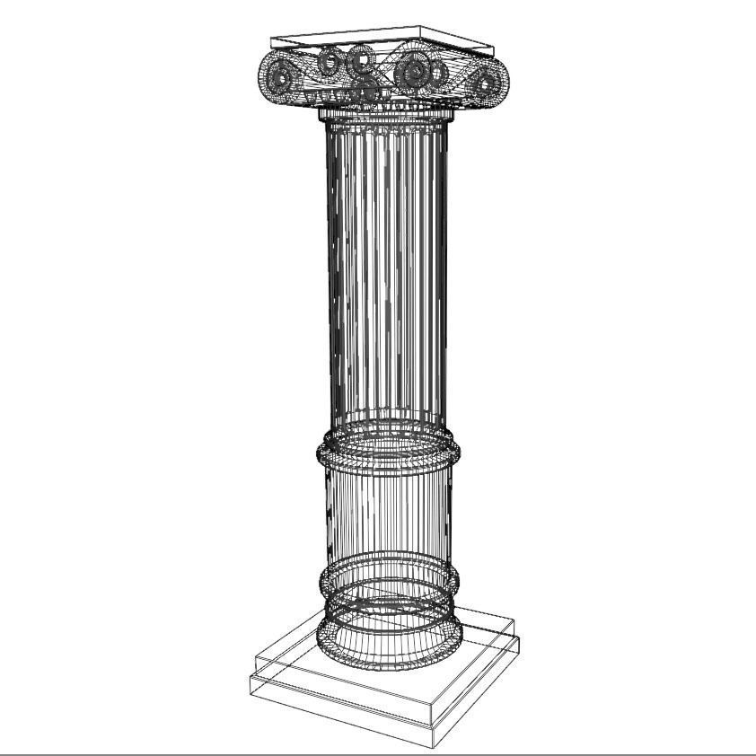 Greek-Roman Pillar - Column - Realistic 4k Stone 3D model_2