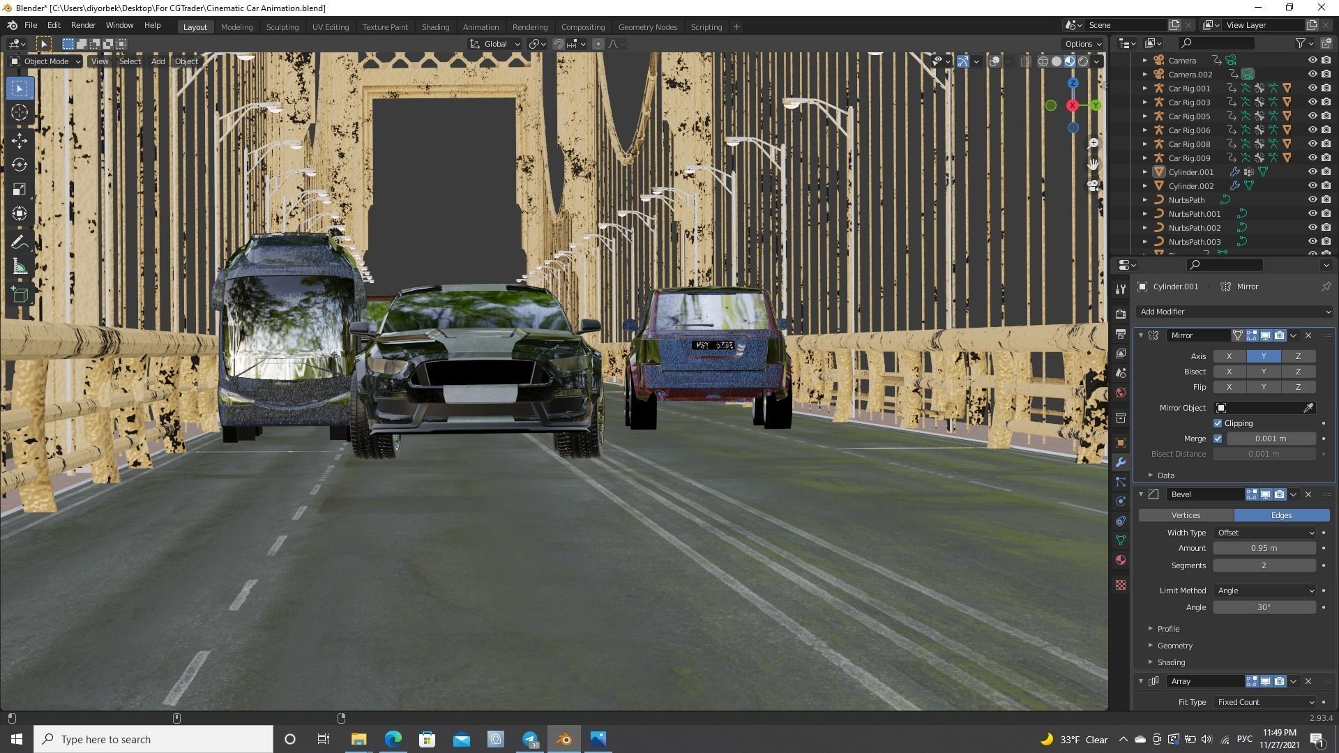 Cinematic Car Animation  3D model_44