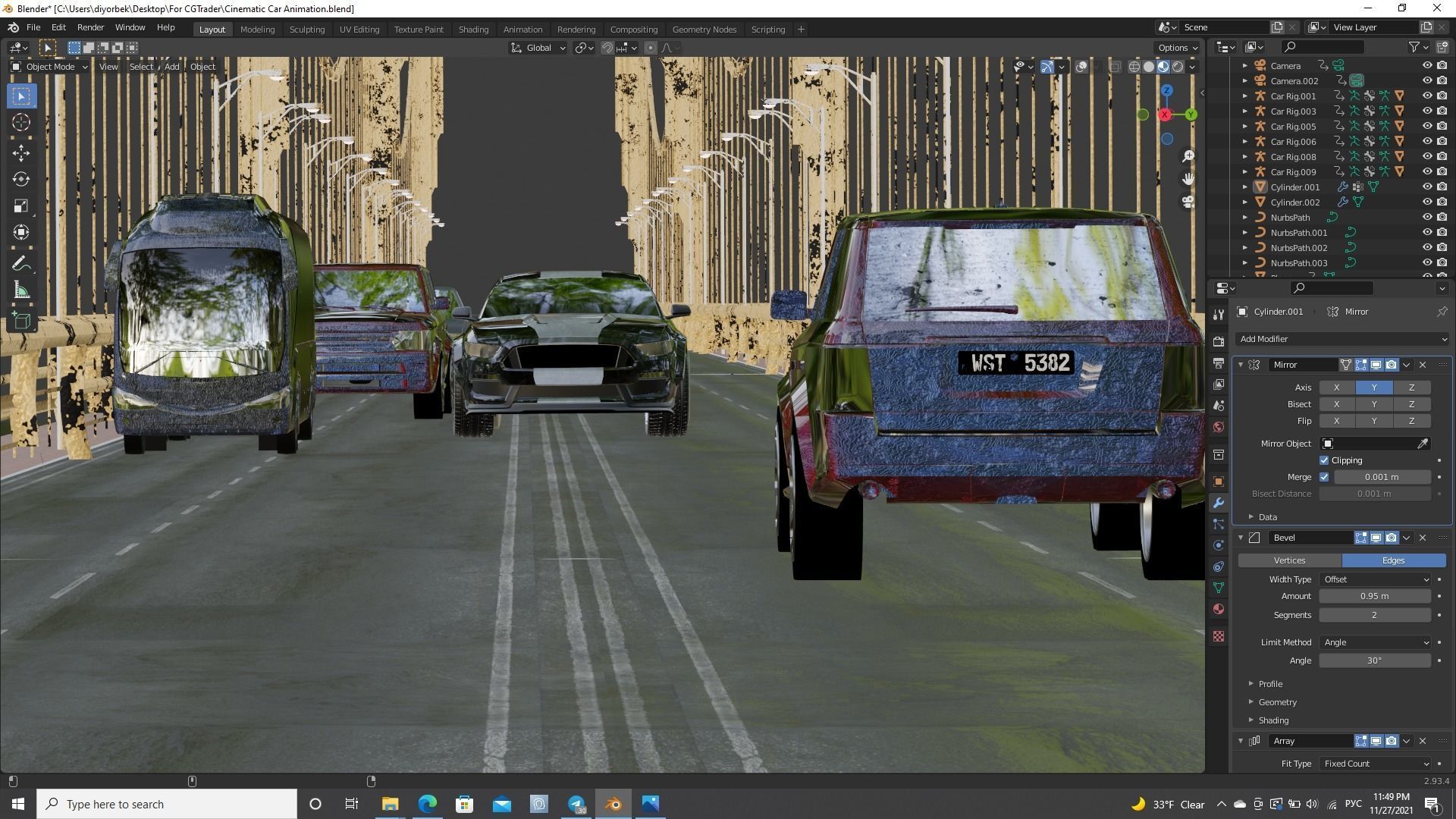 Cinematic Car Animation  3D model_42
