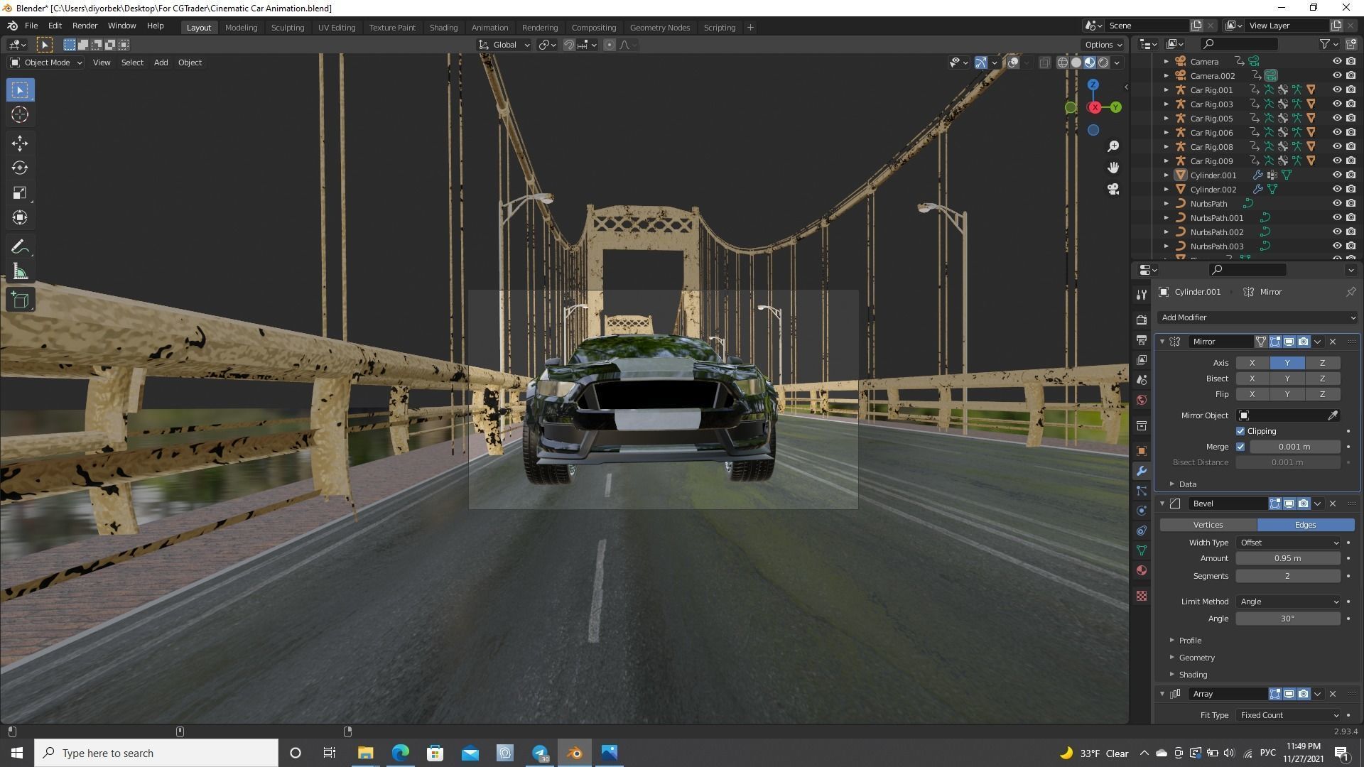 Cinematic Car Animation  3D model_41