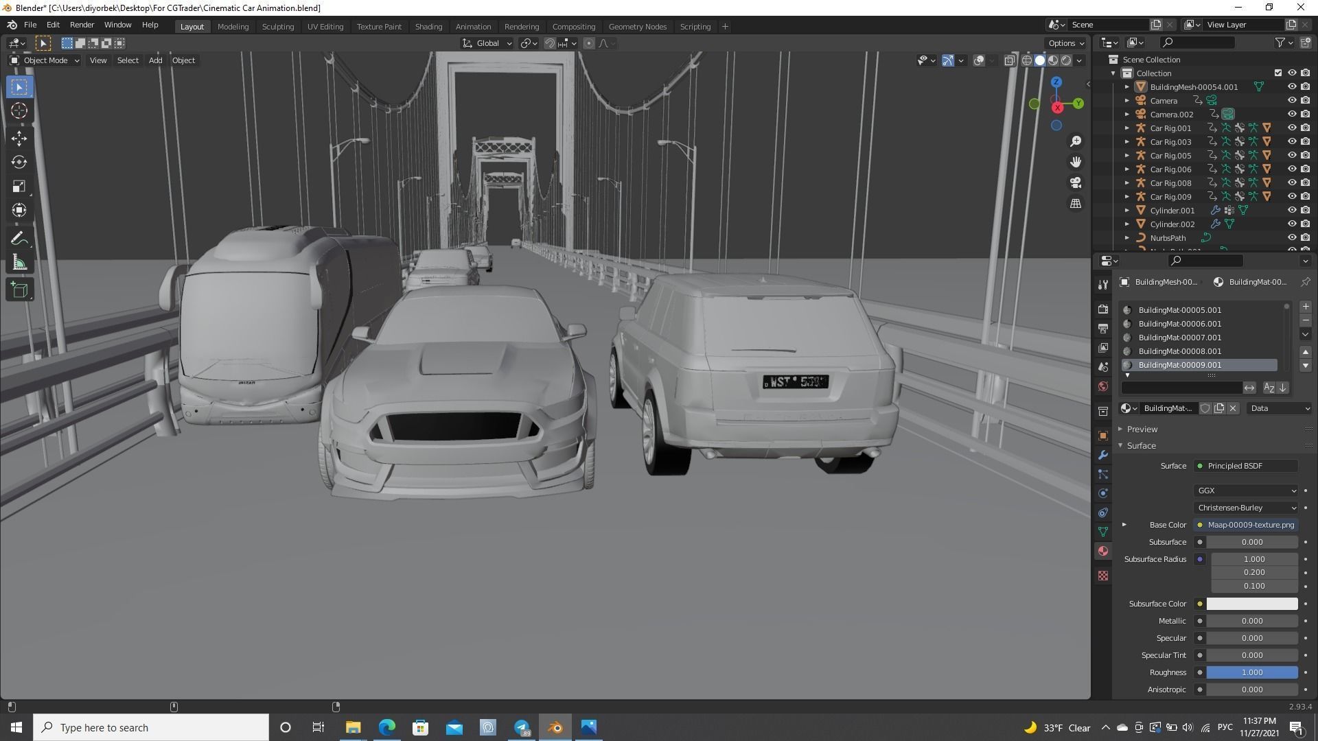 Cinematic Car Animation  3D model_29
