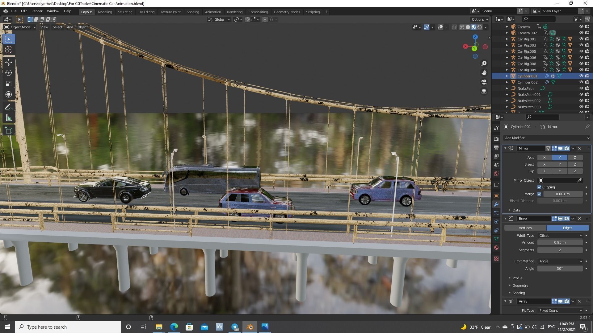 Cinematic Car Animation  3D model_40