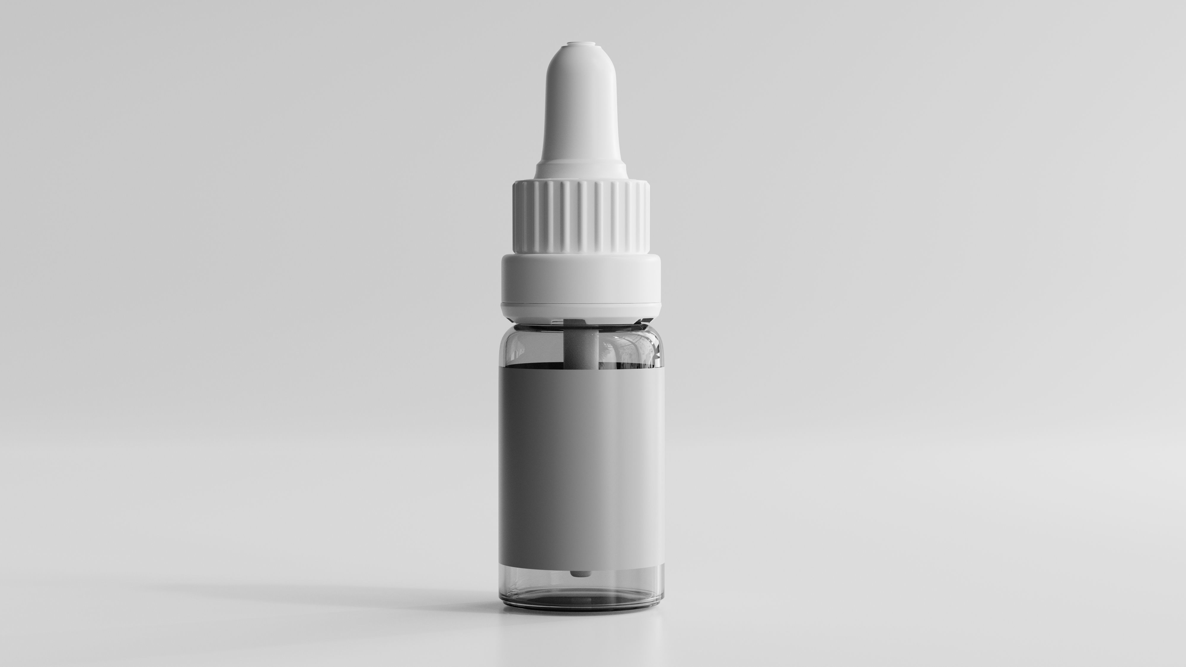 Amber Glass Dropper Bottle 3D model_7