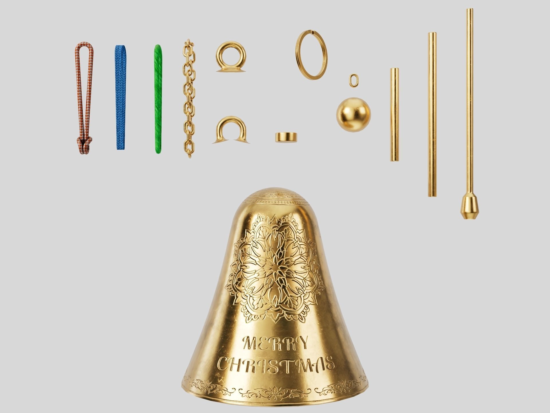Christmas bell builder v4 with 14 mesh 4 skin and 3 colors 3D model_8