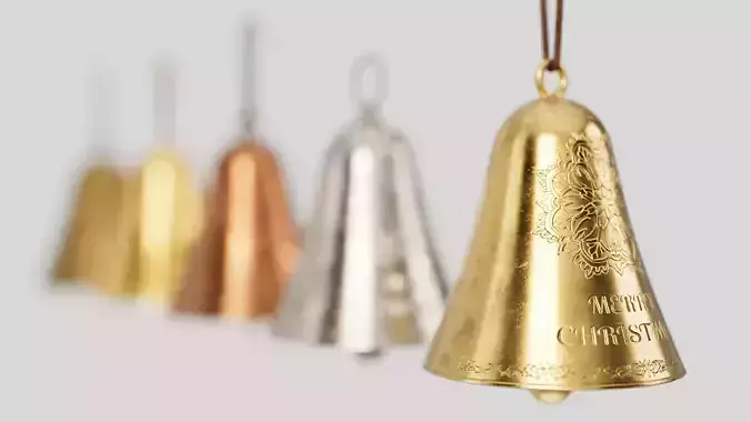 Christmas bell builder v4 with 14 mesh 4 skin and 3 colors 3D model