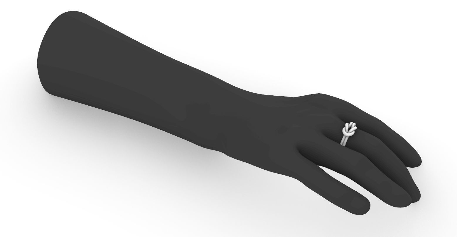 reef knot ring 3D print model_1