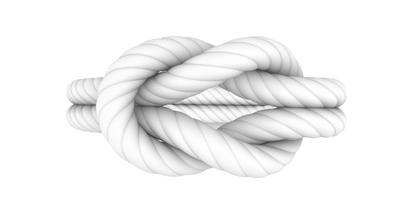 reef knot ring 3D print model_3