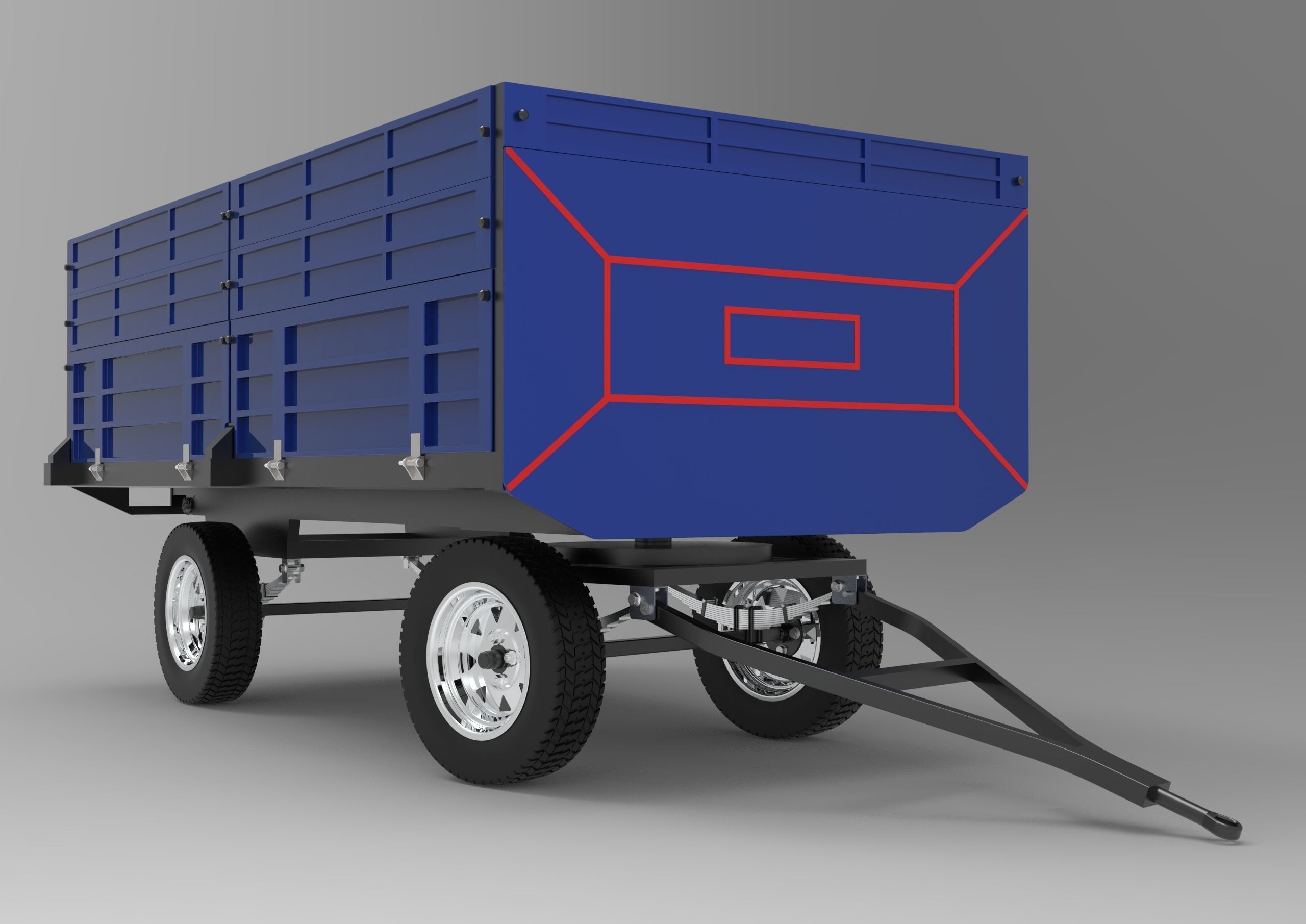 Tractor Trailer 3D model_1