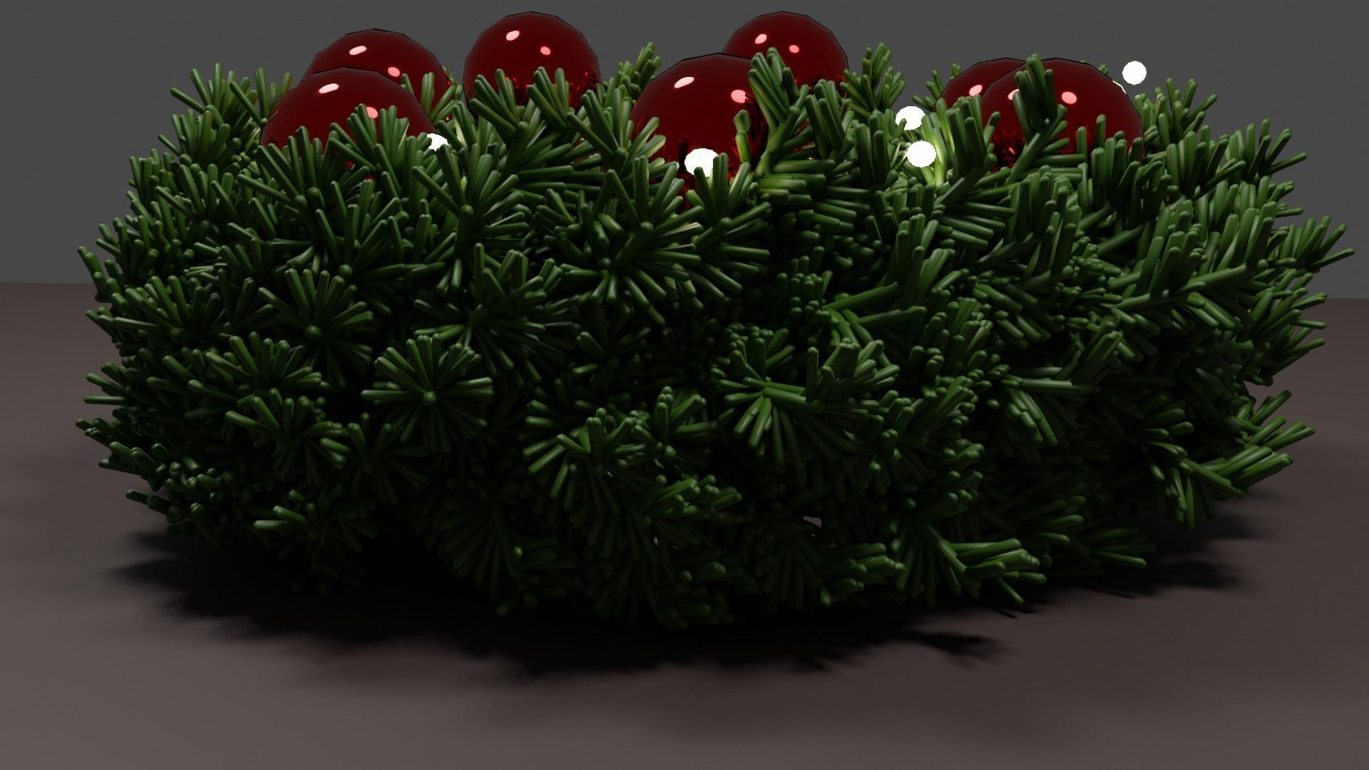 Christmas wreath 3D model 3D model_3