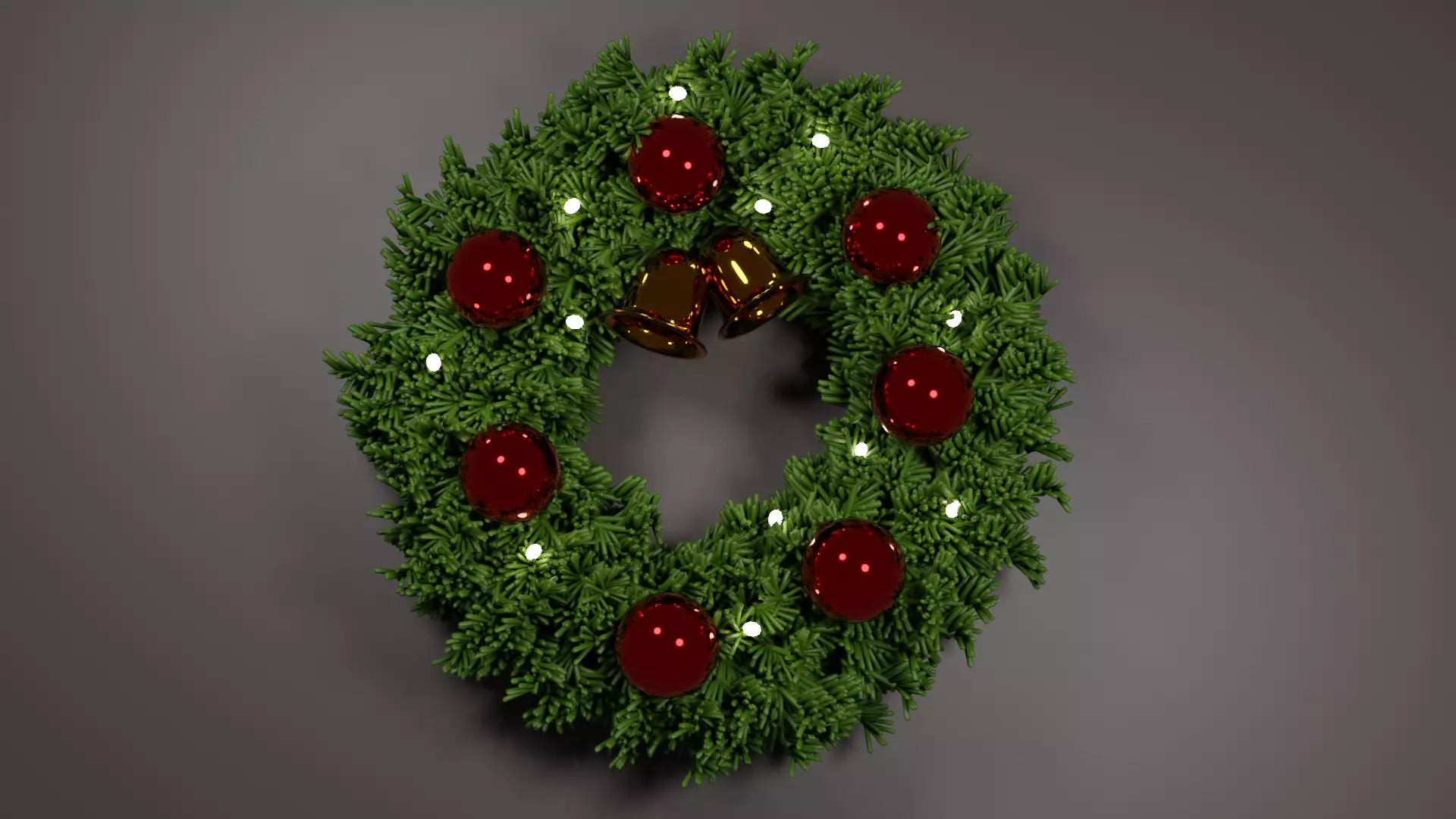 Christmas wreath 3D model 3D model_0