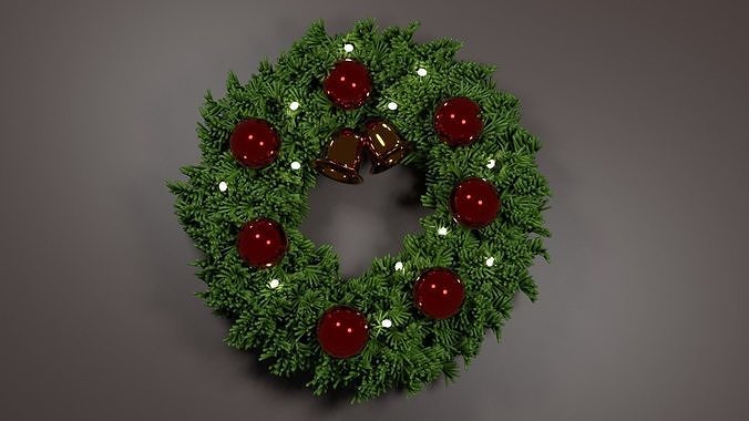 Christmas wreath 3D model 3D model