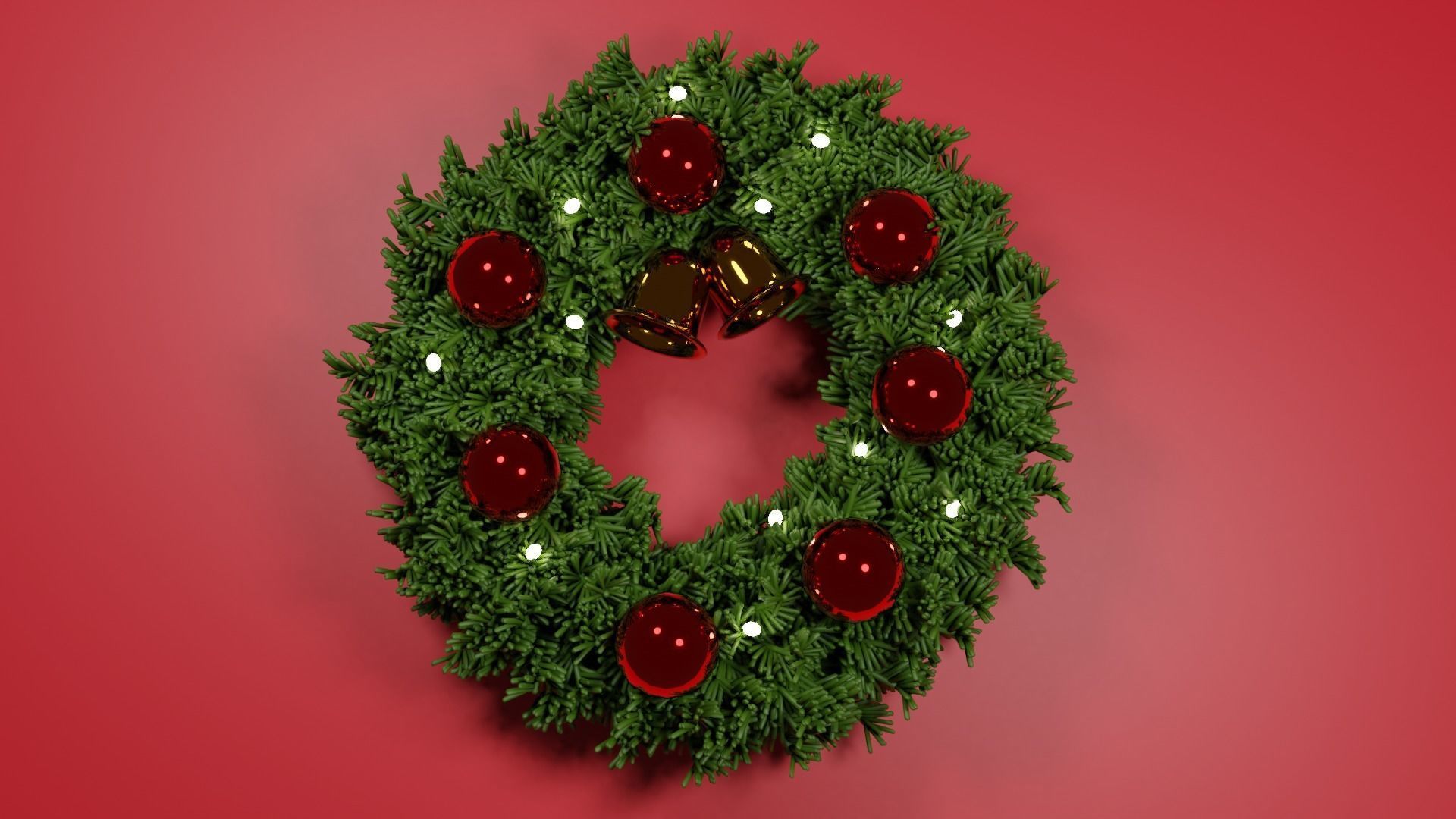 Christmas wreath 3D model 3D model_12