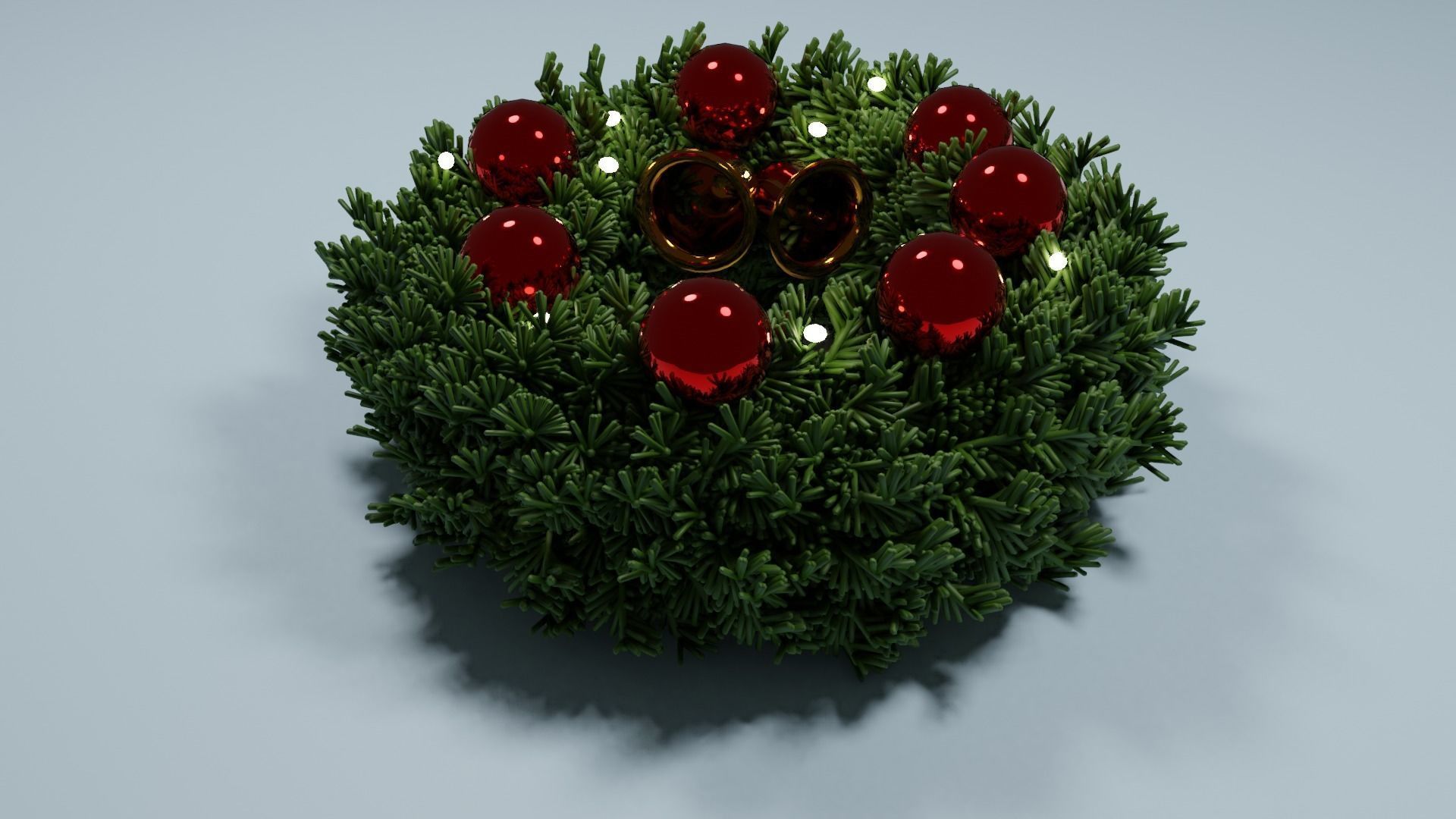 Christmas wreath 3D model 3D model_8