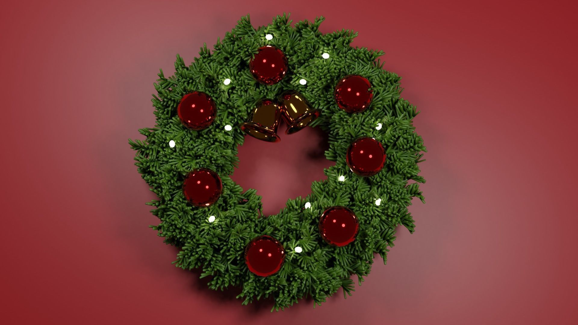 Christmas wreath 3D model 3D model_13