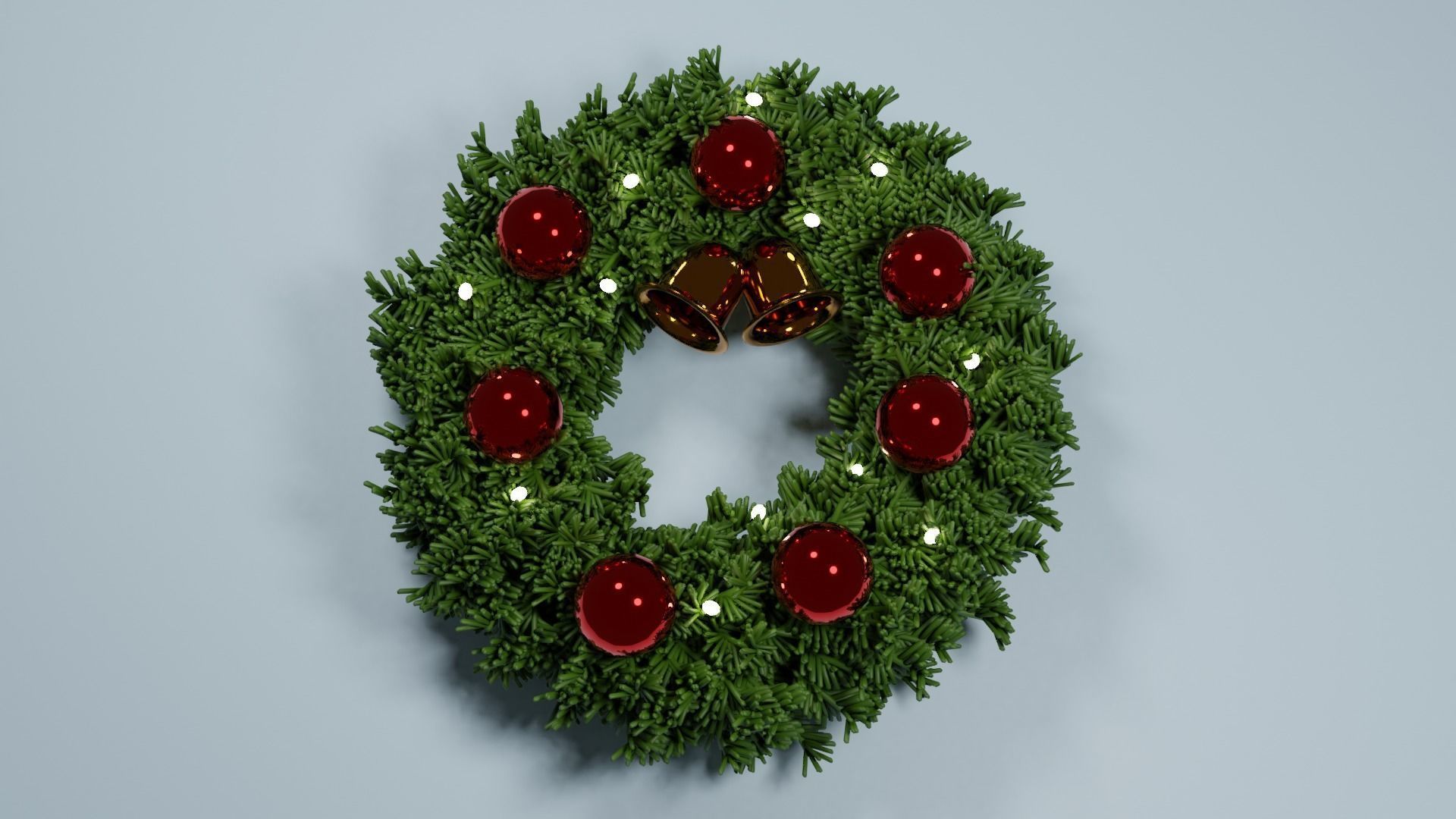 Christmas wreath 3D model 3D model_2