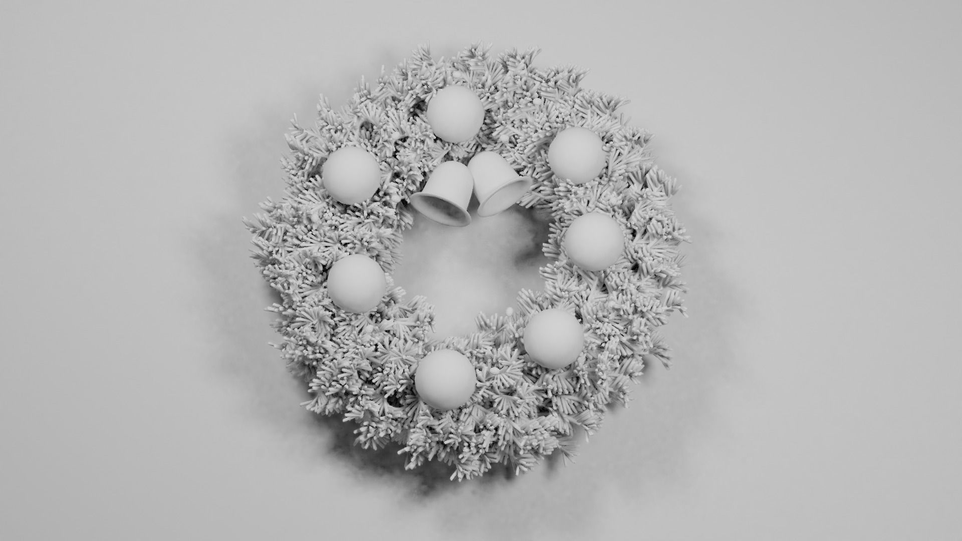 Christmas wreath 3D model 3D model_5