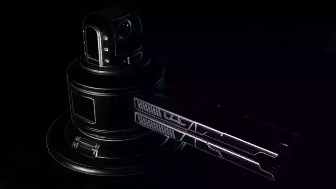 sci-fi cannon 3D model