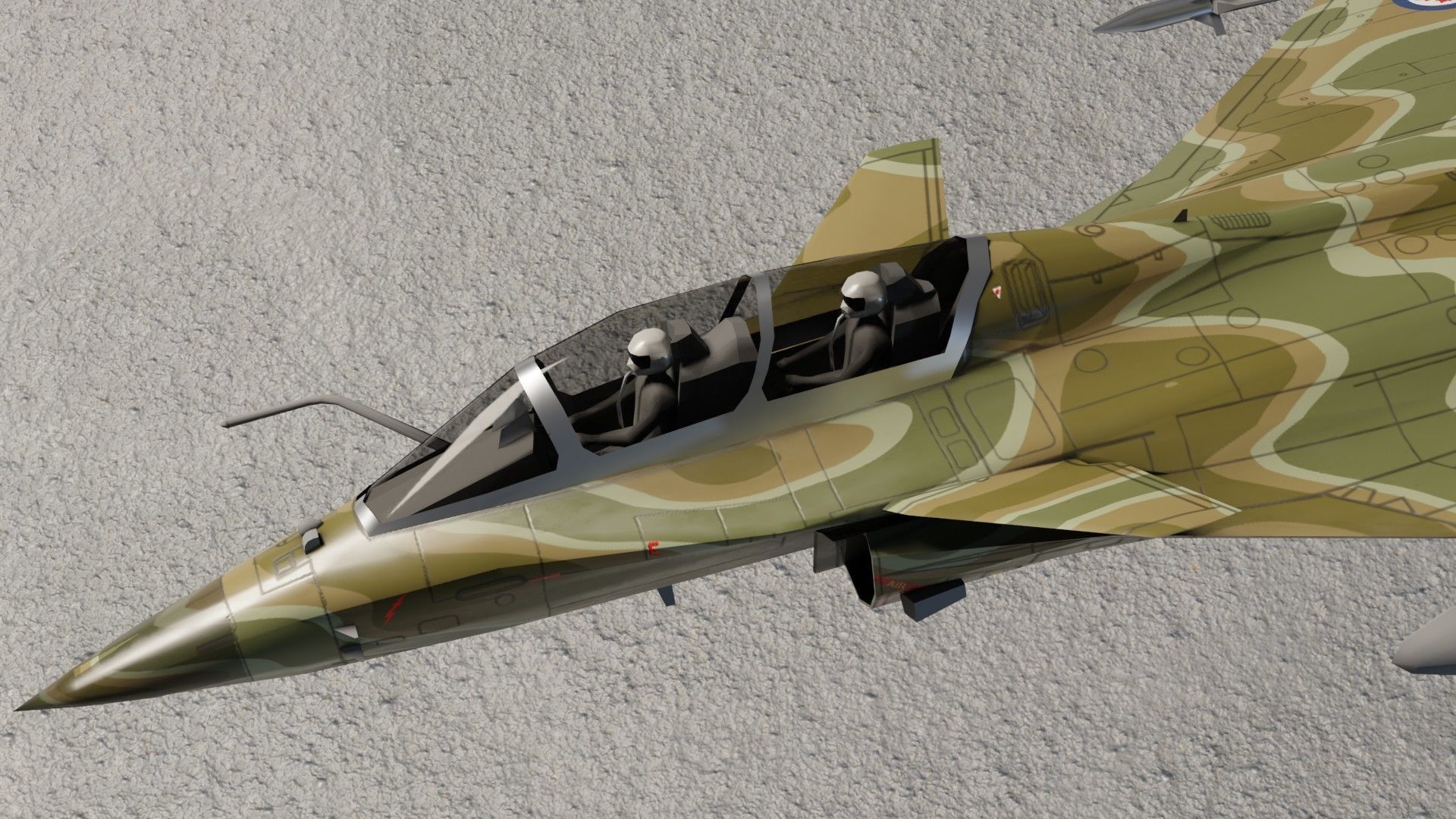 Dassault Rafale jet fighter Low-poly 3D model_14
