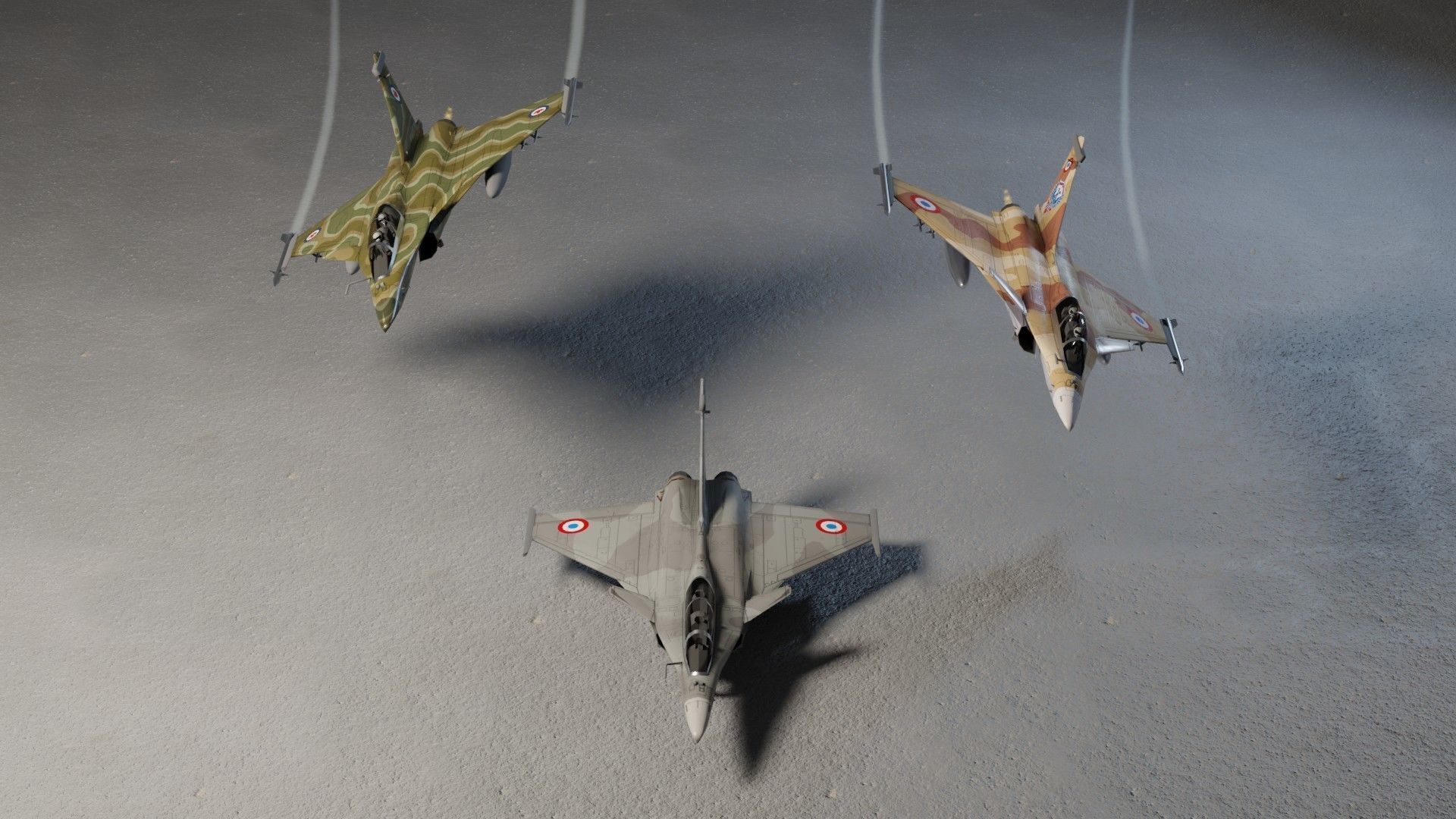 Dassault Rafale jet fighter Low-poly 3D model_1