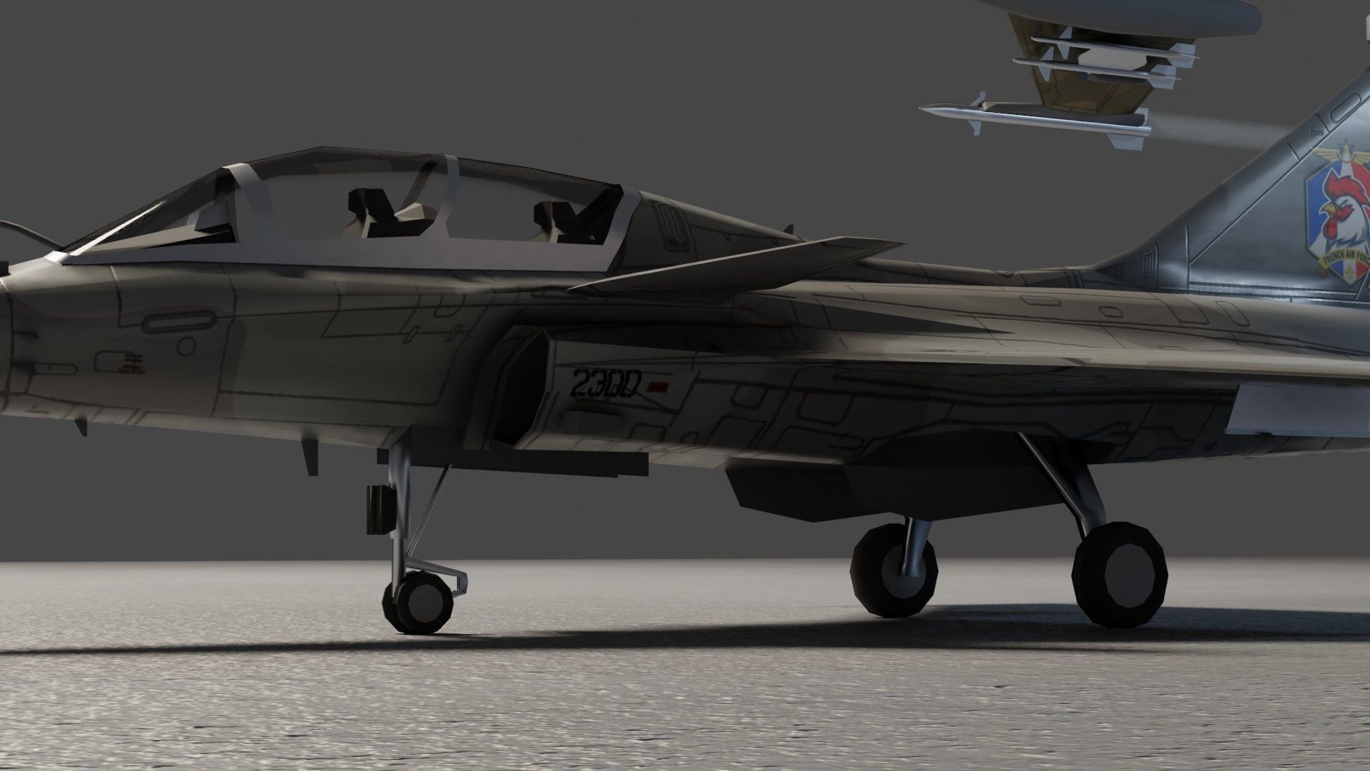 Dassault Rafale jet fighter Low-poly 3D model_16