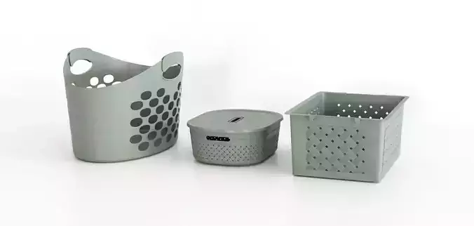 Hard Plastic Basket - 3 set