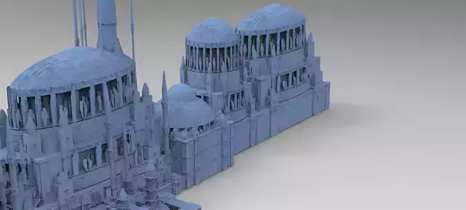 Sci fi City Dome collection 4 models 3D