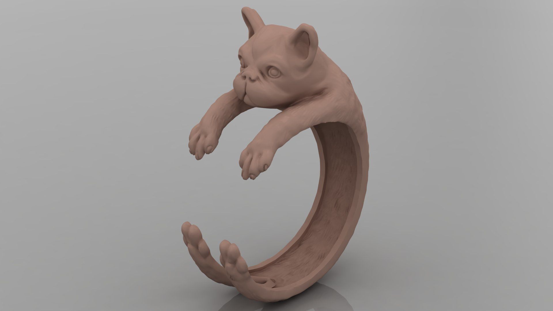 dog ring 3D print model_3