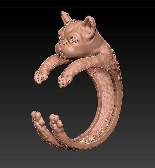 dog ring 3D print model_1