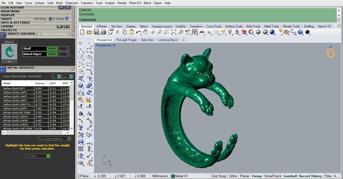 dog ring 3D print model_4