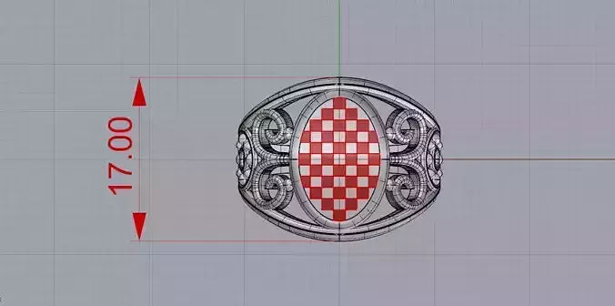 man woman ring 3D print model