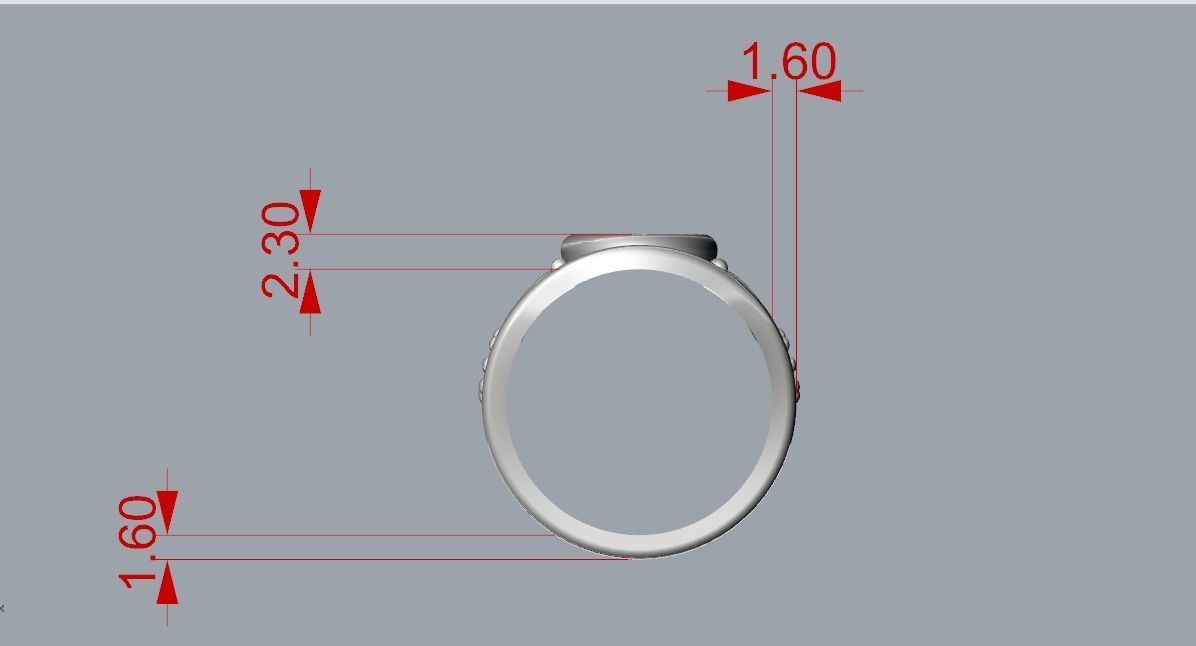 man woman ring 3D print model_1