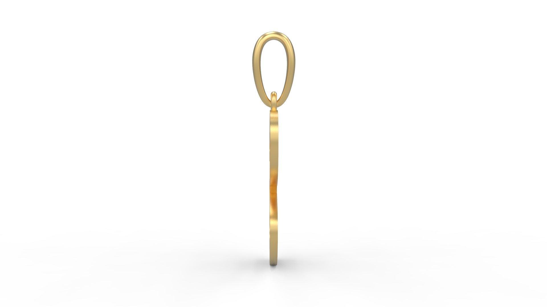 Initial Letters Pendant Brush Script B 3D print model_2