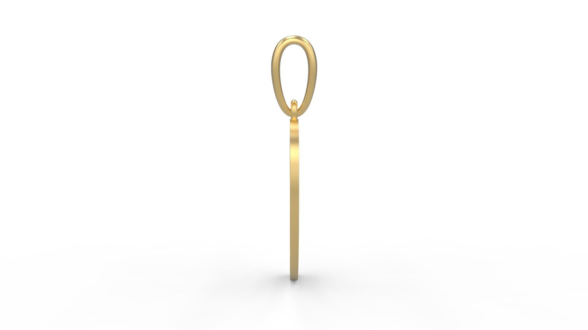 Initial Letters Pendant Brush Script D 3D print model_2