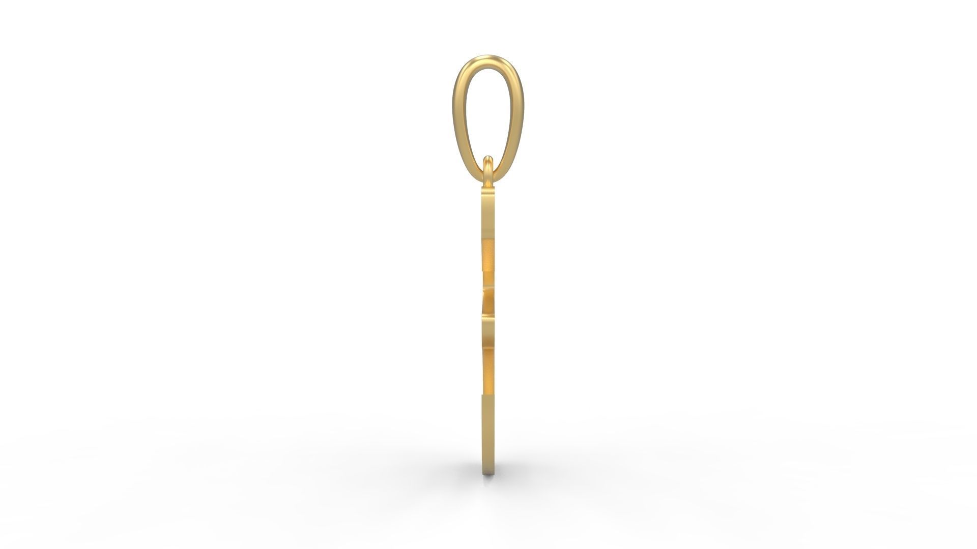 Initial Letters Pendant Brush Script E 3D print model_2