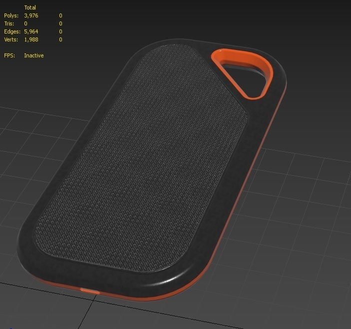 SanDisk 2TB Extreme PRO Portable SSD Low-poly 3D model_10