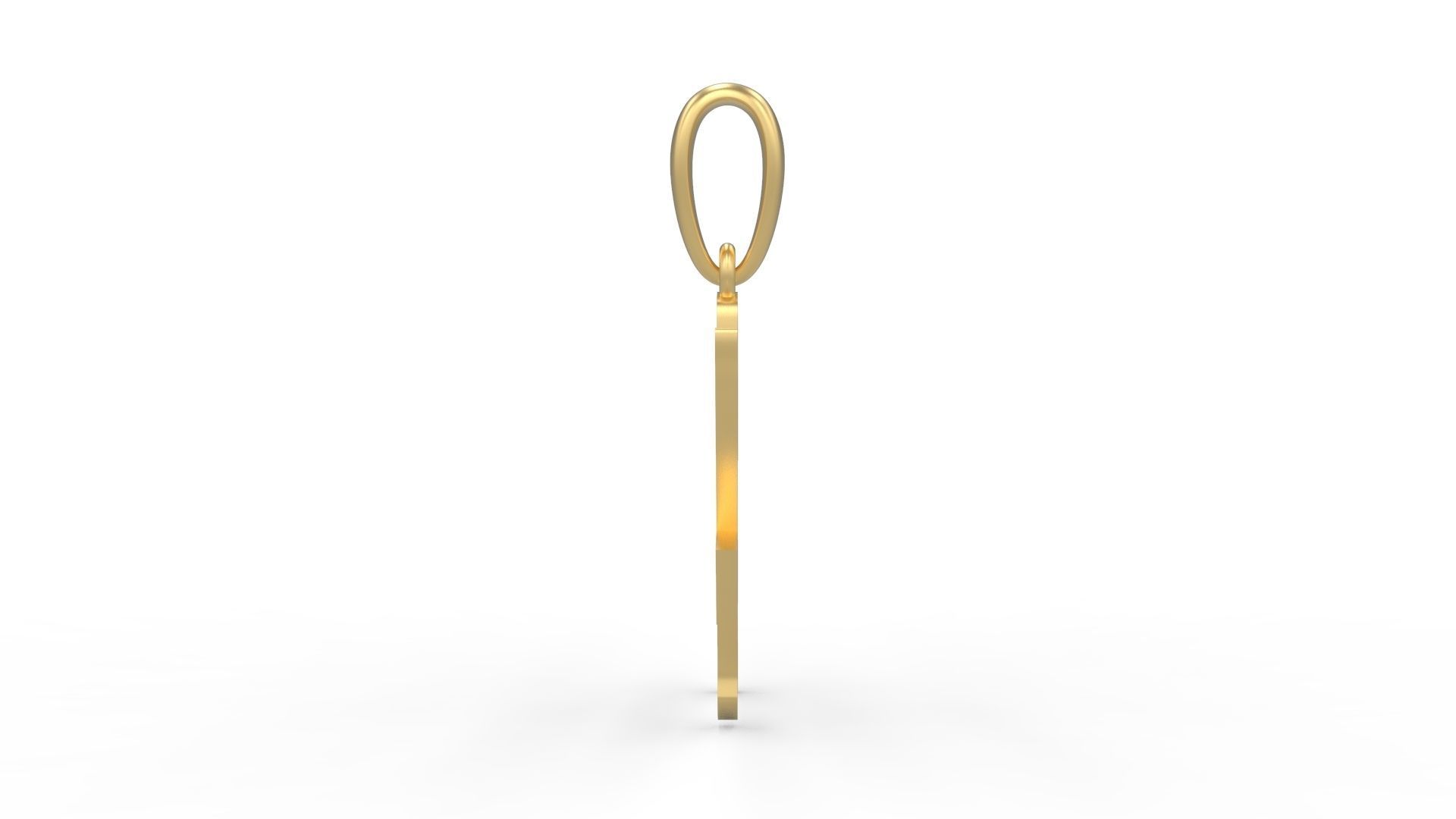 Initial Letters Pendant Brush Script H 3D print model_2