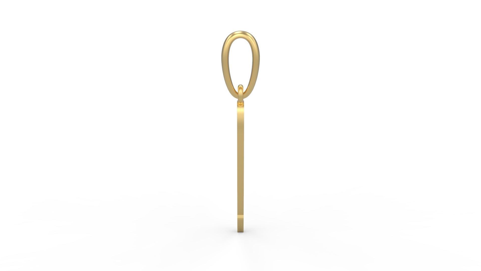 Initial Letters Pendant Brush Script I 3D print model_2