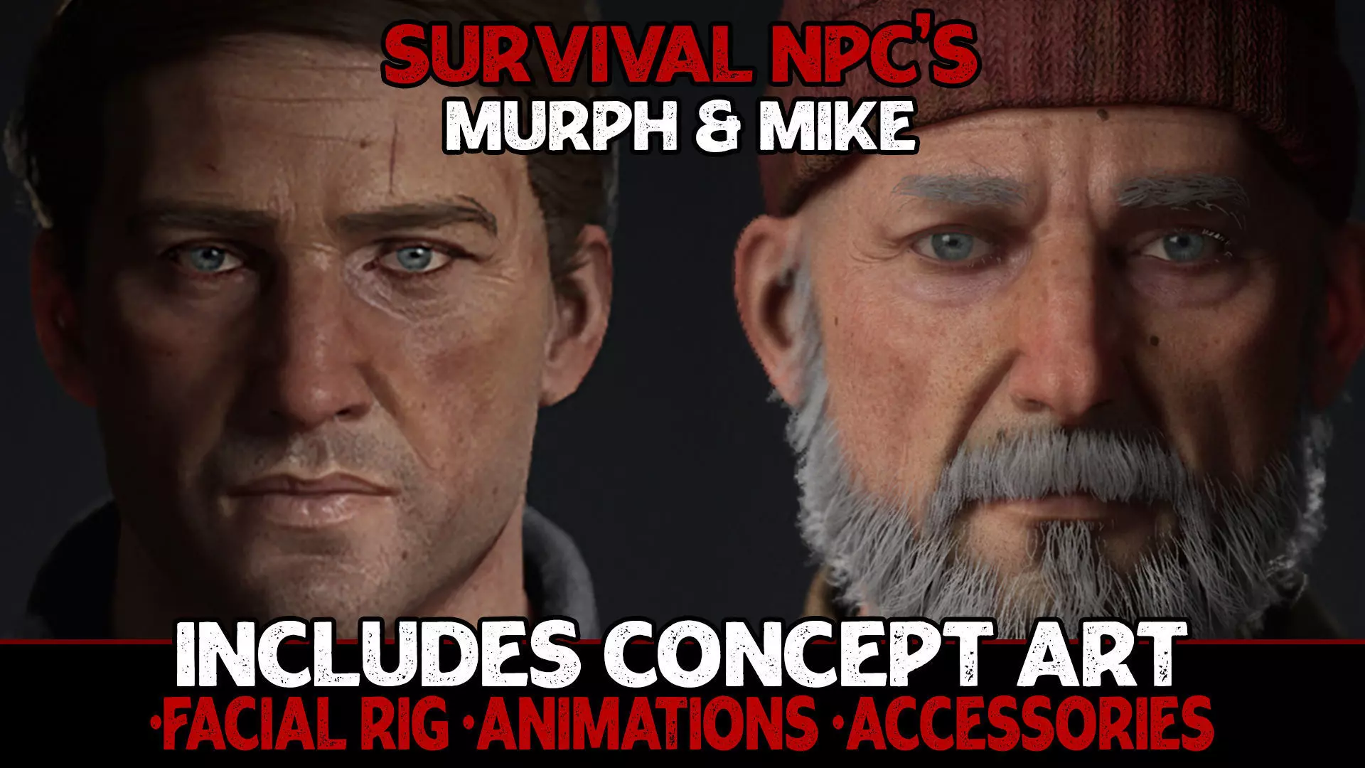 Survival NPC - Hank and Mike Two Pack Low-poly 3D model_0