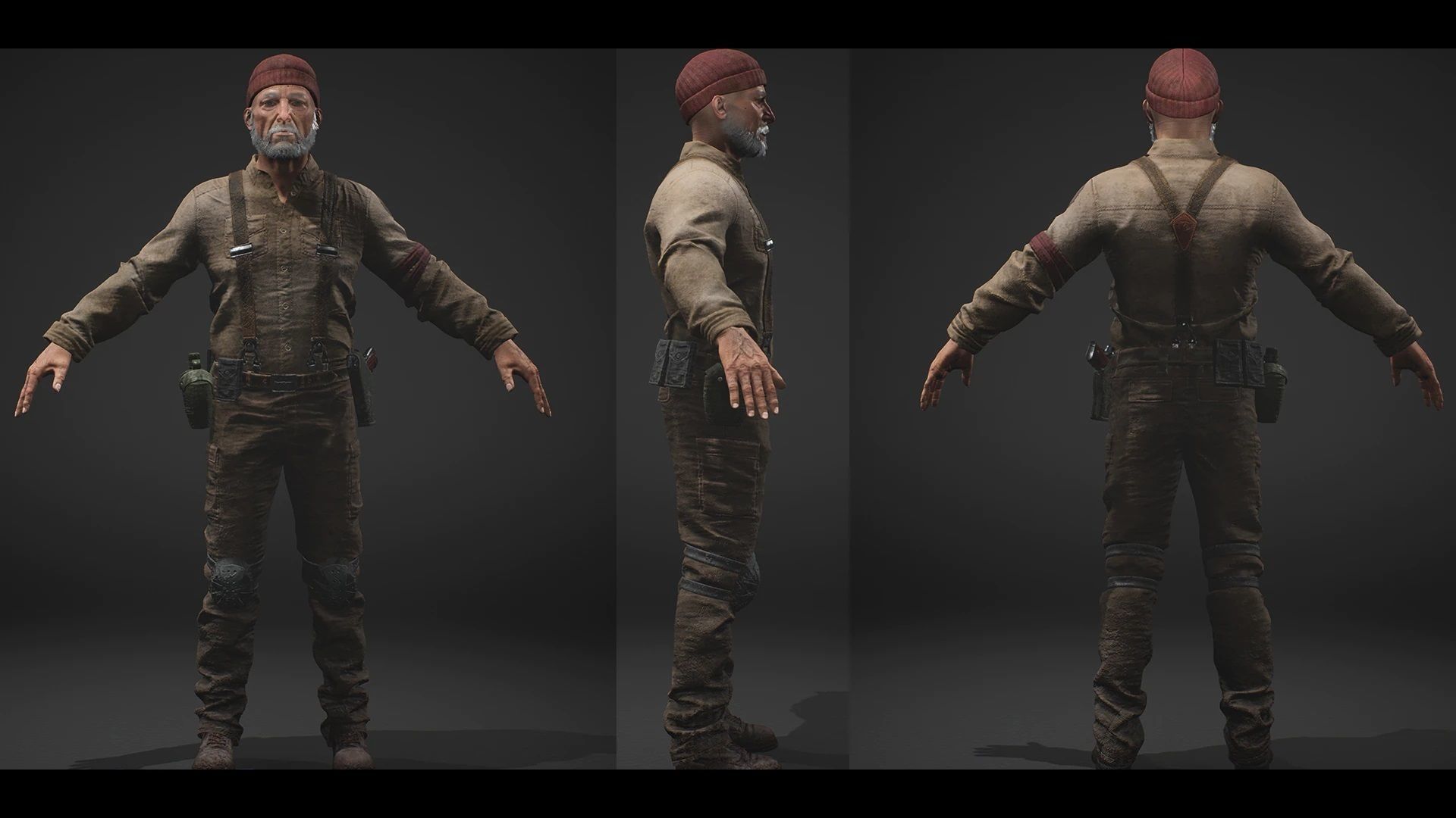 Survival NPC - Hank and Mike Two Pack Low-poly 3D model_9